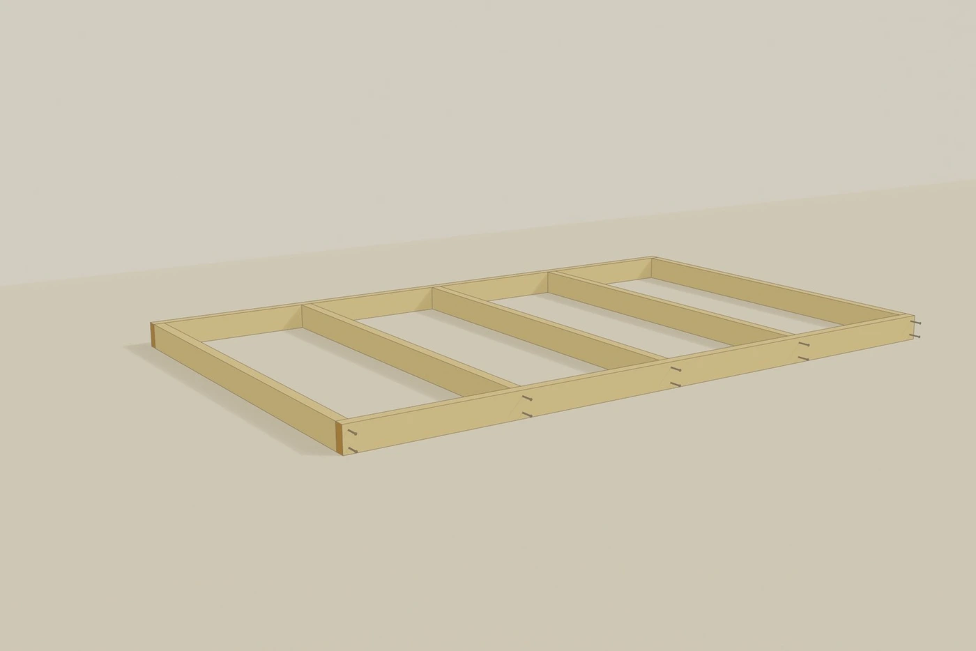 Tote rack plan — step 01 / build the frames