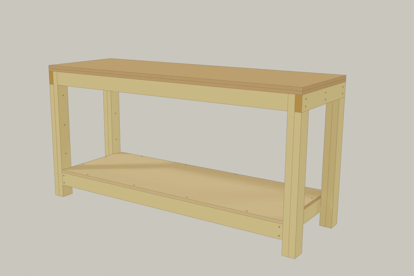 2×4 Workbench — finished build render